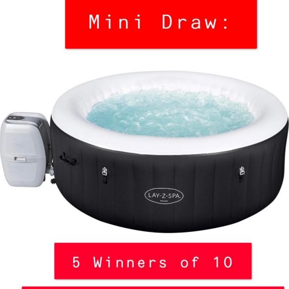 Mini Draw- 5 Winners Of 10 Numbers Each Into The Main Lazy Spa Draw